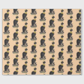 Bastet oder Bast. Ägyptische Göttin Geschenkpapier (Flach)