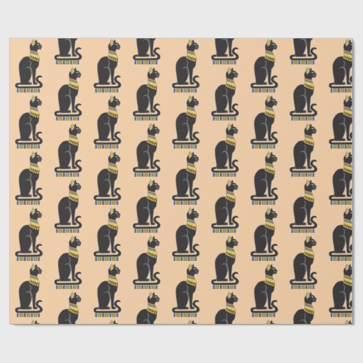 Bastet oder Bast. Ägyptische Göttin Geschenkpapier (Flach)