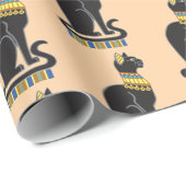 Bastet oder Bast. Ägyptische Göttin Geschenkpapier (Rolleneckpunkt)
