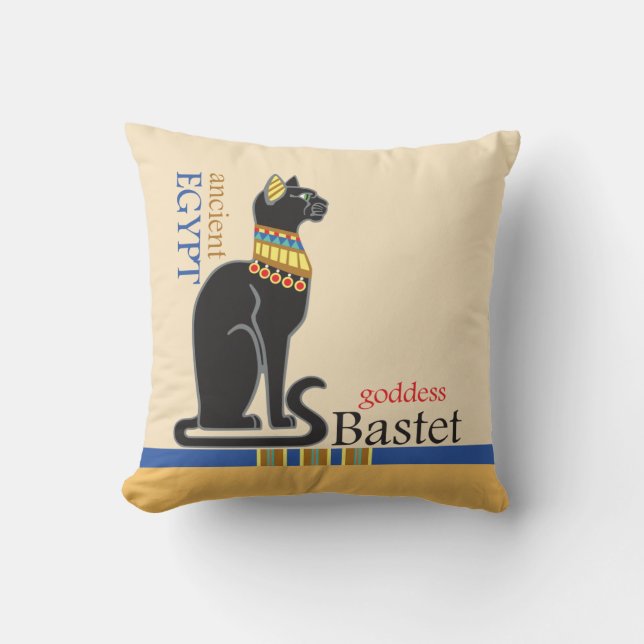 Bastet oder Bast. ägyptische Göttin Kissen (Vorderseite)