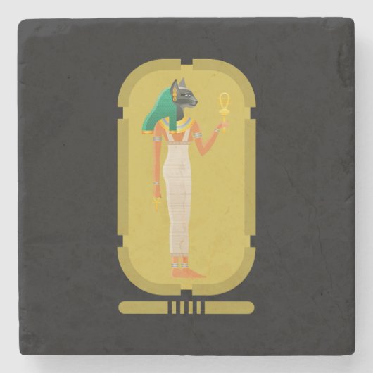 Bastet Steinuntersetzer (Vorderseite)