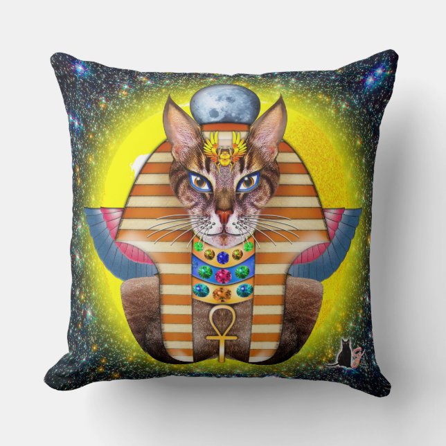 Bastet Throw Kissen (Vorderseite)