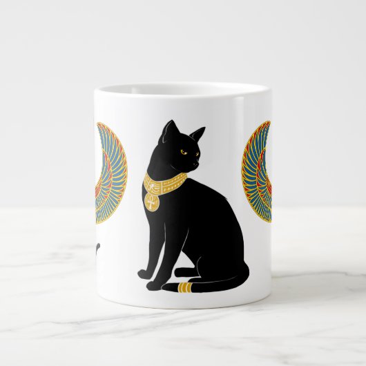 Bastet: Winged Katze von Isis! Jumbo-Tasse (Vorderseite)