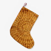 Bastgeflecht, braun kleiner weihnachtsstrumpf (Vorderansicht (hängend))
