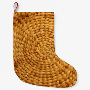 Bastgeflecht, braun kleiner weihnachtsstrumpf