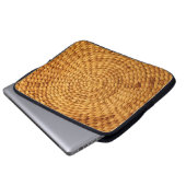 Bastgeflecht, braun laptopschutzhülle (Vorne Knopf)