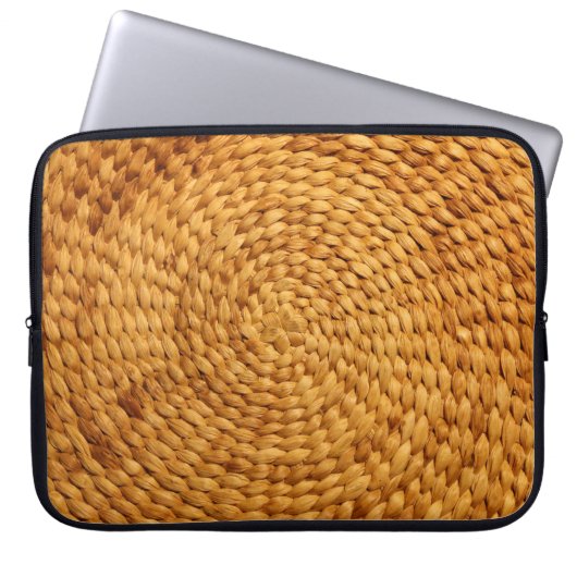 Bastgeflecht, braun laptopschutzhülle (Vorderseite)