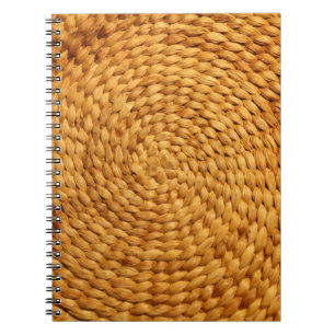 Bastgeflecht, braun notizblock