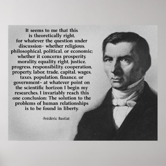 Bastiat Liberty Poster (Vorne)