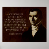 Bastiat: Regierung ist die Große Fiktion Poster (Vorne)