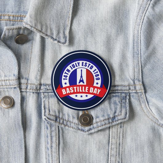 Bastille Day 14. Juli Feier Button (Beispiel)