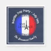 Bastille Day 14. Juli Feier Serviette (Vorderseite)
