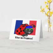 Bastille Day Ladybug Karte (Gelbe Blume)