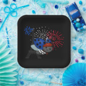 Bastille Day Ladybug, lächeln Pappteller (Party)