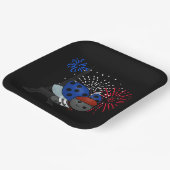 Bastille Day Ladybug, lächeln Pappteller (Gewinkelt)