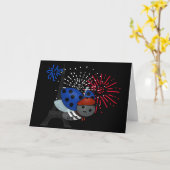 Bastille Day Ladybug, langweilige Karte (Gelbe Blume)