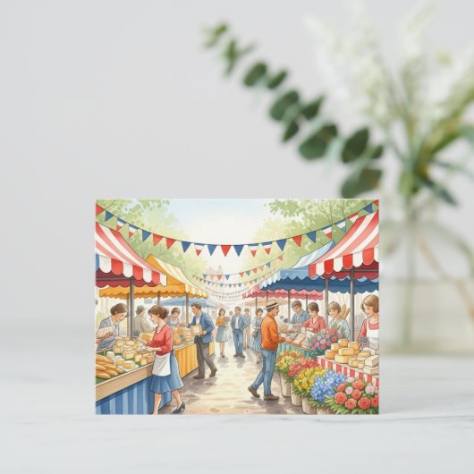 Bastille Day Postkarte (Stehend Vorderseite)