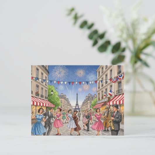 Bastille Day Postkarte (Stehend Vorderseite)