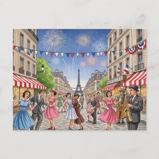 Bastille Day Postkarte (Vorderseite)