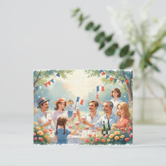 Bastille Day Postkarte (Stehend Vorderseite)