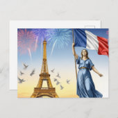 Bastille Day Postkarte (Vorne/Hinten)