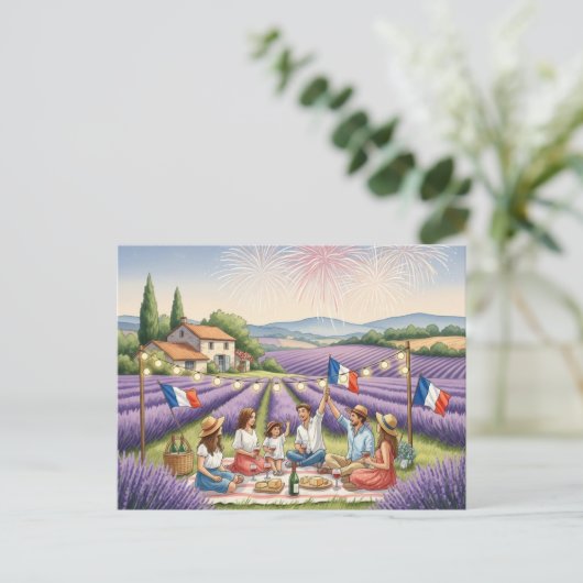 Bastille Day Postkarte (Stehend Vorderseite)