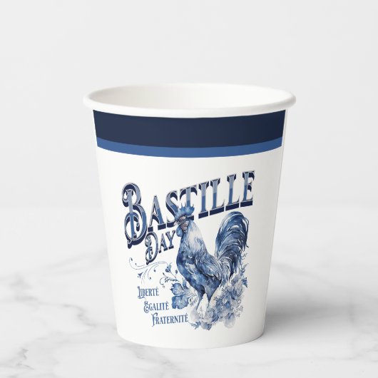 Bastille Day Rooster Pappbecher (Rückseite)