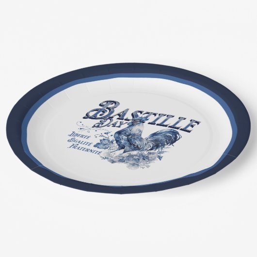 Bastille Day Rooster Pappteller (Schrägansicht)