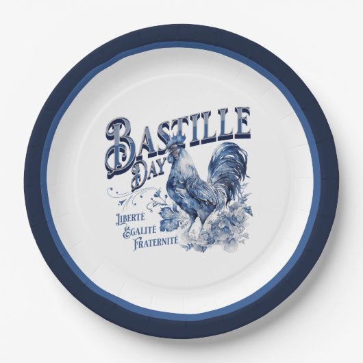 Bastille Day Rooster Pappteller (Vorderseite)