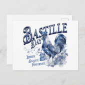 Bastille Day Rooster Postkarte (Vorne/Hinten)