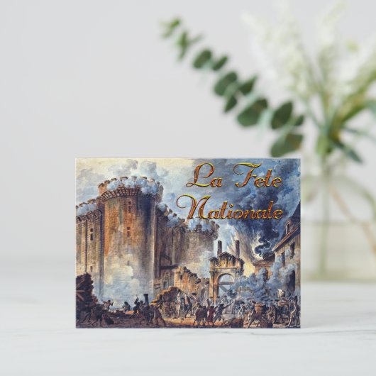 Bastille Day Watercolor Postkarte (Stehend Vorderseite)