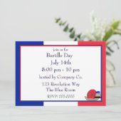 Bastille Französische Schnecke mit Beret Einladung (Stehend Vorderseite)