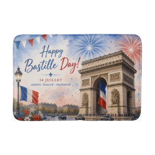 Bastille-Tag Arc de Triomphe Paris Frankreich Feue Badematte