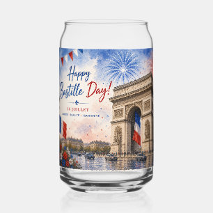 Bastille-Tag Arc de Triomphe Paris Frankreich Feue Dosenglas