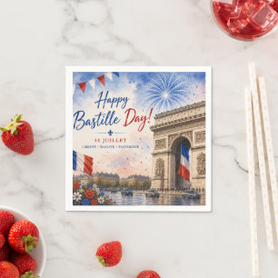 Bastille-Tag Arc de Triomphe Paris Frankreich Feue Serviette