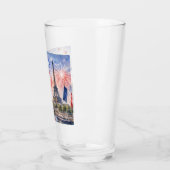 Bastille-Tag Eiffelturm Seine Feuerwerk Glas (Links)