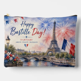 Bastille-Tag Eiffelturm Seine Feuerwerk Zubehörtasche