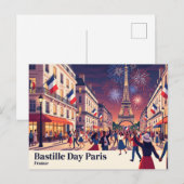 Bastille-Tag Paris Frankreich Postkarte (Vorne/Hinten)