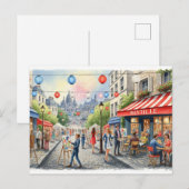 Bastille-Tag Postkarte (Vorne/Hinten)