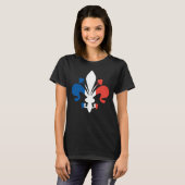 Bastille-Tagesfranzose-Patriot Fleur de Lys T-Shirt (Vorne ganz)