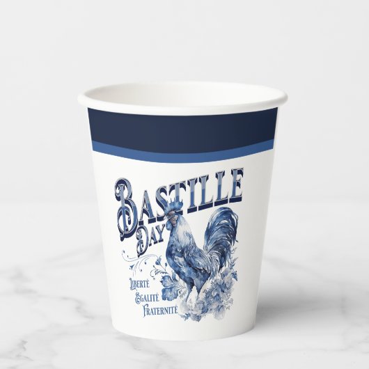 Bastillestag-Hahn Pappbecher (Vorderseite)