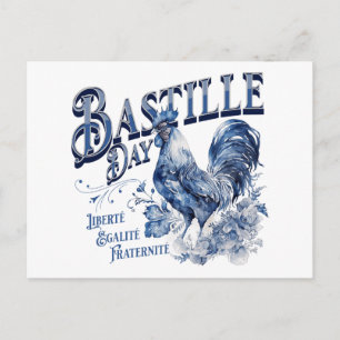 Bastillestag-Hahn Postkarte