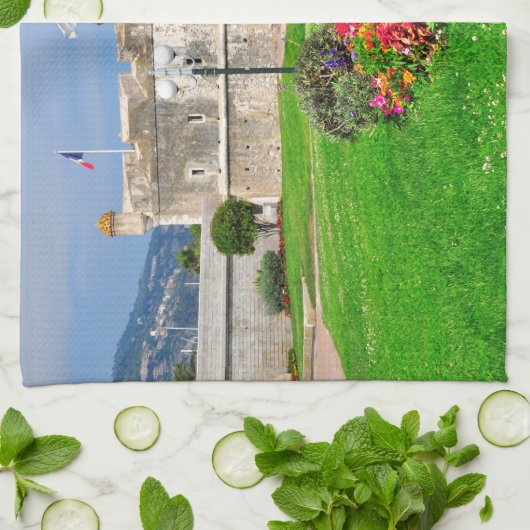 Bastion Menton in Frankreich Geschirrtuch (Gefaltet)