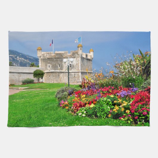 Bastion Menton in Frankreich Geschirrtuch (Horizontal)
