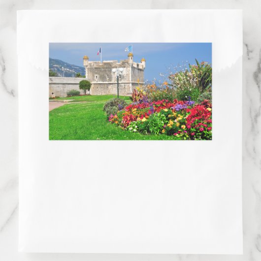 Bastion Menton in Frankreich Rechteckiger Aufkleber (Tasche)