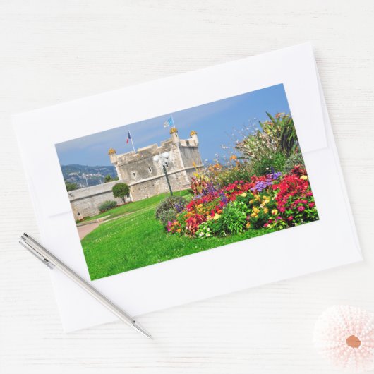 Bastion Menton in Frankreich Rechteckiger Aufkleber (Umschlag)