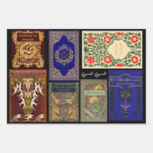 Bastler Scrapbook Alte Bücher Geschenkpapier Set (Vorderseite 3)