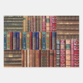Bastler Scrapbook Alte Bücher Geschenkpapier Set (Vorderseite)