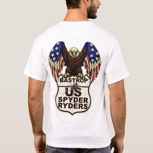 Bastrop Kapitel - Adler-Logo 2s T-Shirt (Rückseite)