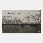 Bastrop, Texas Alt-Eisen-Brücke Sticker (Vorderseite)